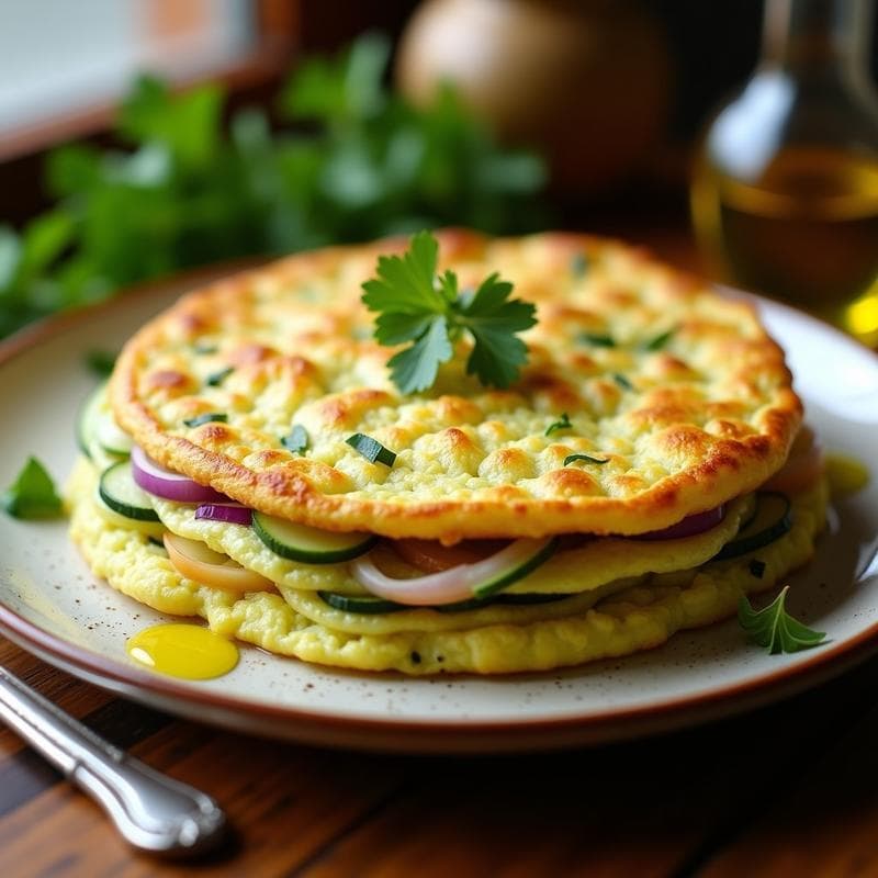 Tortilla de Patata Verde en Airfryer: Receta Express Sin Voltear en 20 Minutos