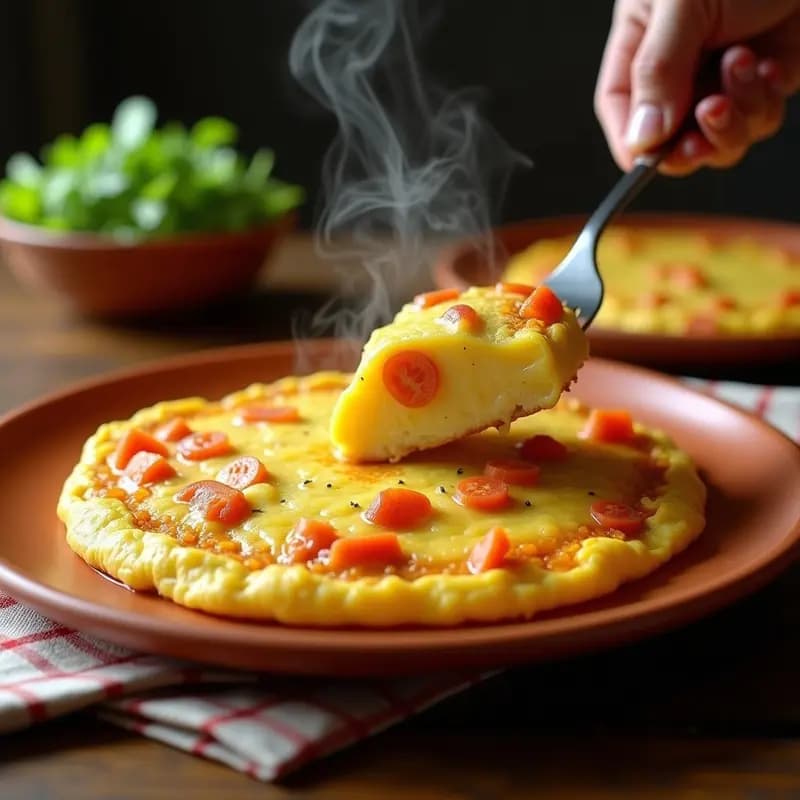 Tortilla Española de Patata y Zanahoria en Olla a Presión: Receta Rápida y Esponjosa