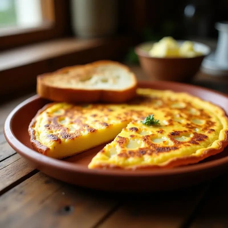 Tortilla Española con Patata: Receta con Zonas Crujientes y Centro Cremoso en 30 Minutos