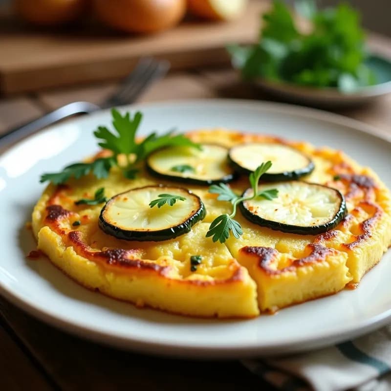 Tortilla Española de Patata y Zucchini: Receta en Airfryer sin Aceite en 20 Minutos
