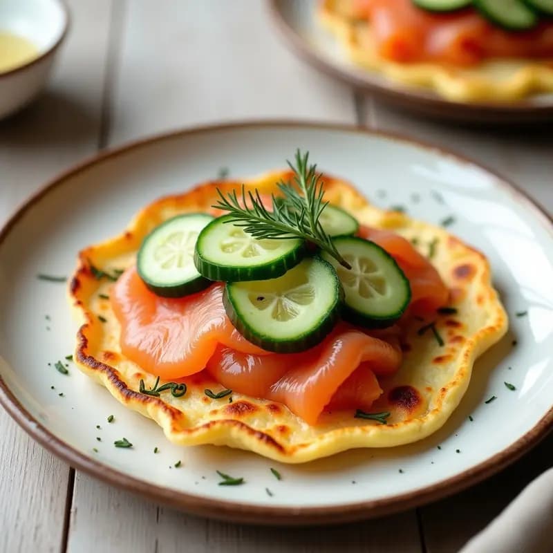Tortilla Española con Pepino y Salmón Ahumado: Receta Innovadora en 20 Minutos