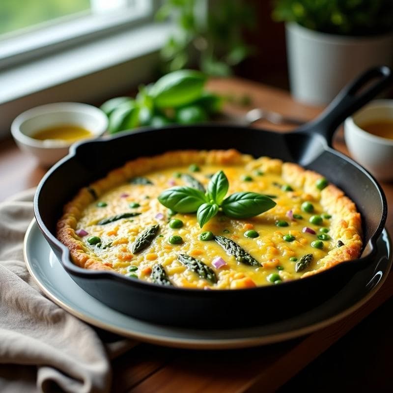Tortilla Española de Primavera: Receta con Vegetales Frescos y Sin Lactosa