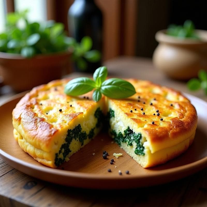 Tortilla Española Rellena de Espinacas y Queso de Cabra: Receta Tradicional con Toque Gourmet