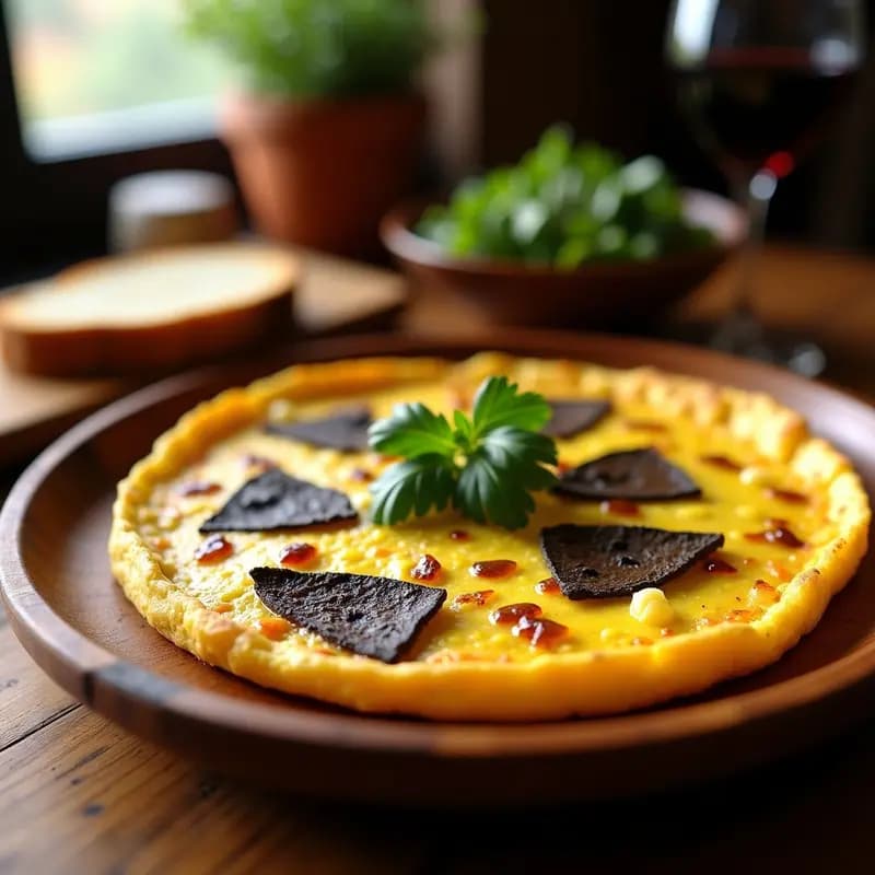 Tortilla Española con Trufa Negra: Receta Gourmet de Alta Cocina en Casa