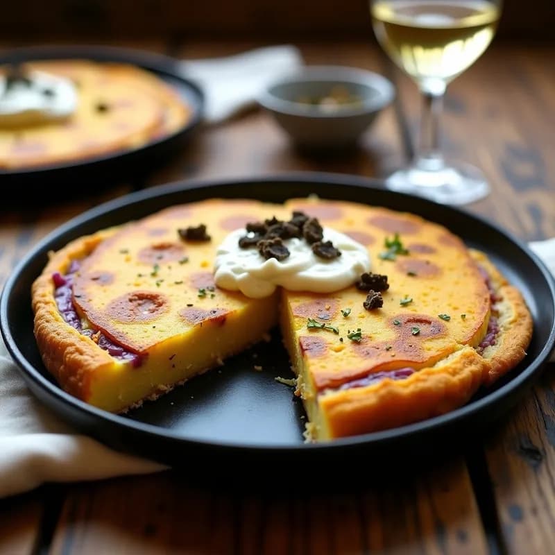 Tortilla Española Trufada: Receta con Aioli de Ajo Negro en 25 Minutos