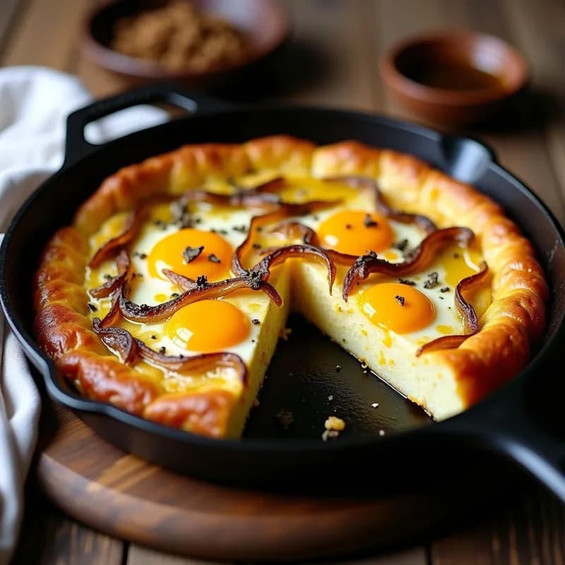 Tortilla Española Trufada: Receta en Horno con Yema Cremosa y Exterior Crujiente