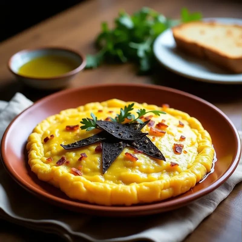 Tortilla Española con Trufa Negra: Receta Gourmet con el Secreto de los Ollantes para Más Jugosidad