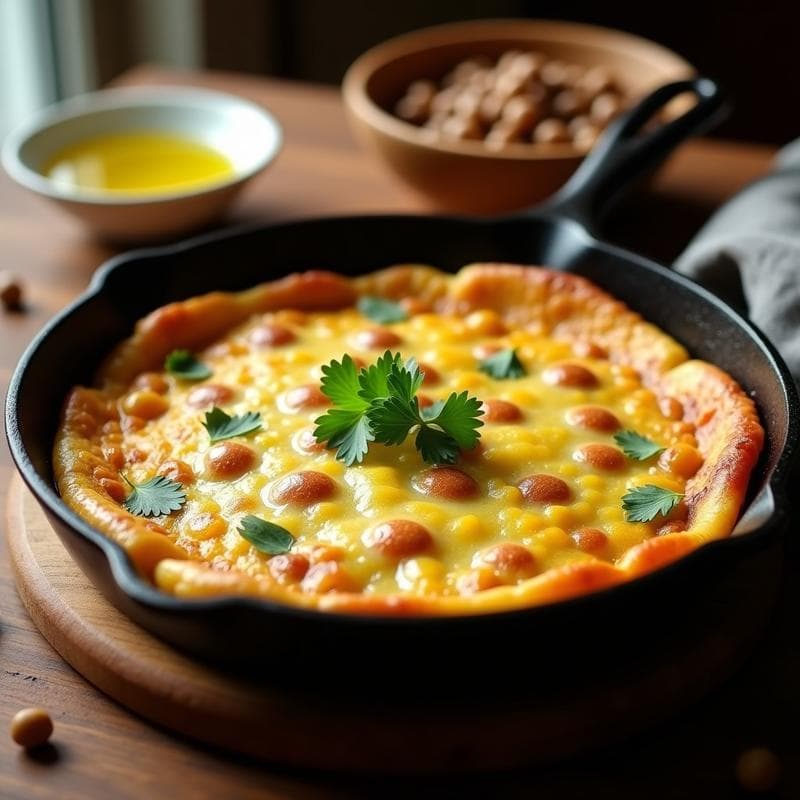 Tortilla Española Vegana: Receta con Patata y Garbanzo y Toque Dorado Perfecto