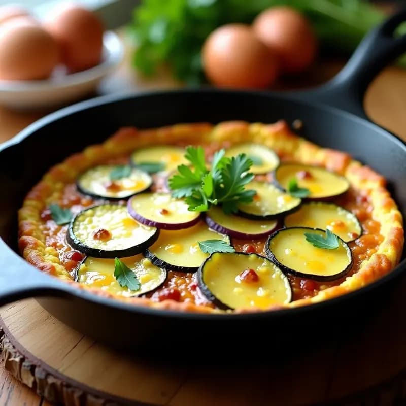 Tortilla de Patata y Calabacín: Receta Vegetariana Fácil y Rápida en Sartén