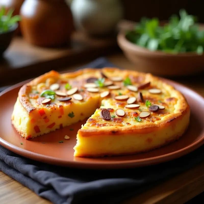 Tortilla Española Vegetariana con Patata y Zanahoria: Receta Sin Huevos y Alta en Proteína