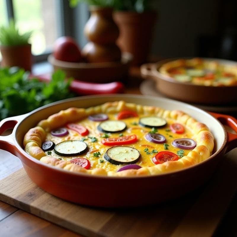 Tortilla Española de Verduras al Horno: Receta Sin Voltear y Alta en Fibra