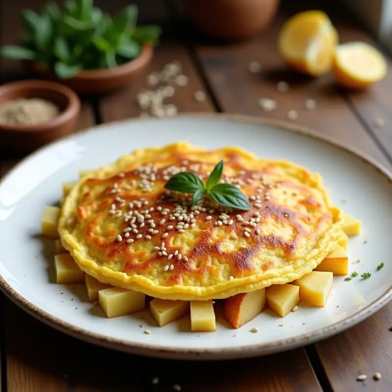 Tortilla Española con Zaatar: Receta en Airfryer en 20 Minutos para un Desayuno Proteico