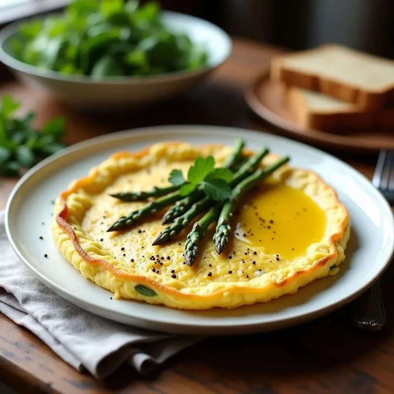Tortilla de Espárragos Blancos y Trigueros: Receta Antiinflamatoria y Ligera en 15 Minutos