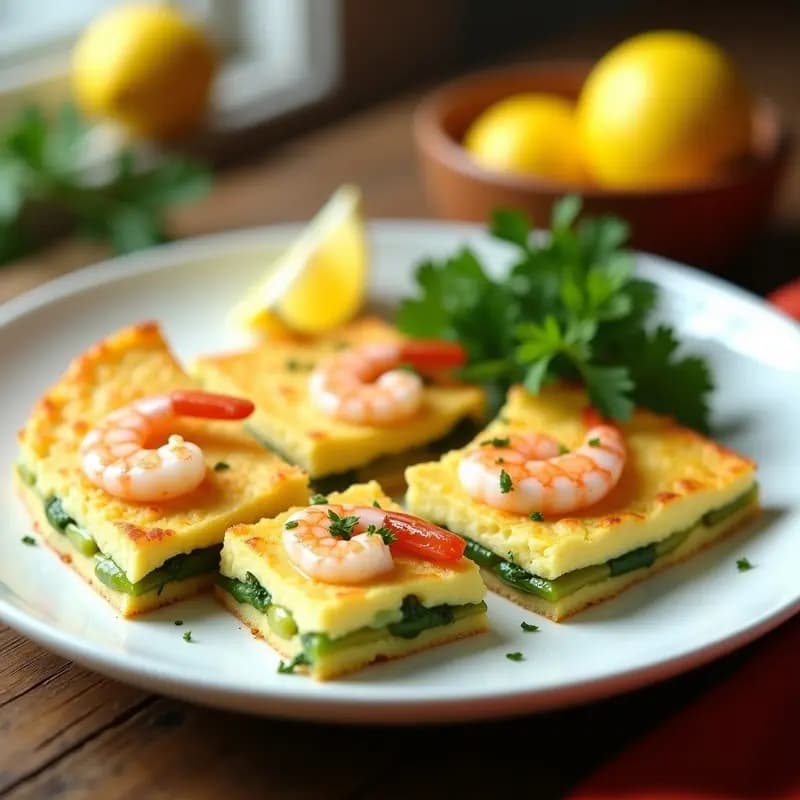 Tortilla de Espárragos trigueros y Gambas: Receta de Tupper Sin Lácteos y Alta en Omega-3