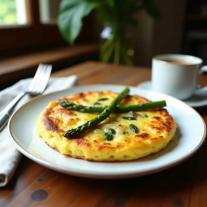 Tortilla de Espárragos Verdes y Patatas: Receta de Temporadas Sin Lácteos