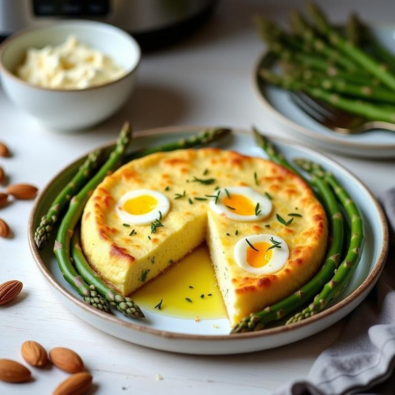 Tortilla de Espárragos y Queso de Almendras: Desayuno Keto y Sin Lácteos en Thermomix
