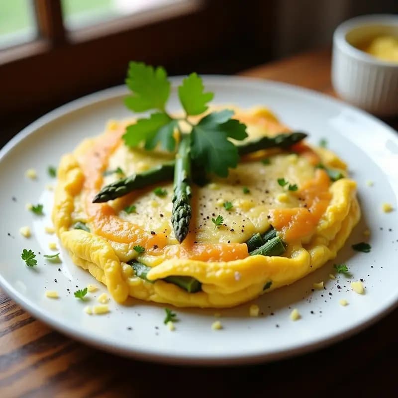 Tortilla de Espárragos Trigueños y Queso de Oveja: Desayuno Español de Primavera