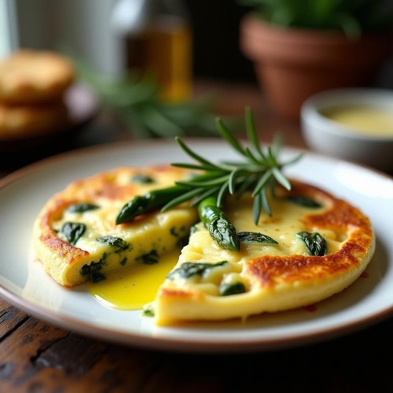 Tortilla de Espárragos y Queso de Oveja: Receta Española Keto y Alta en Proteína