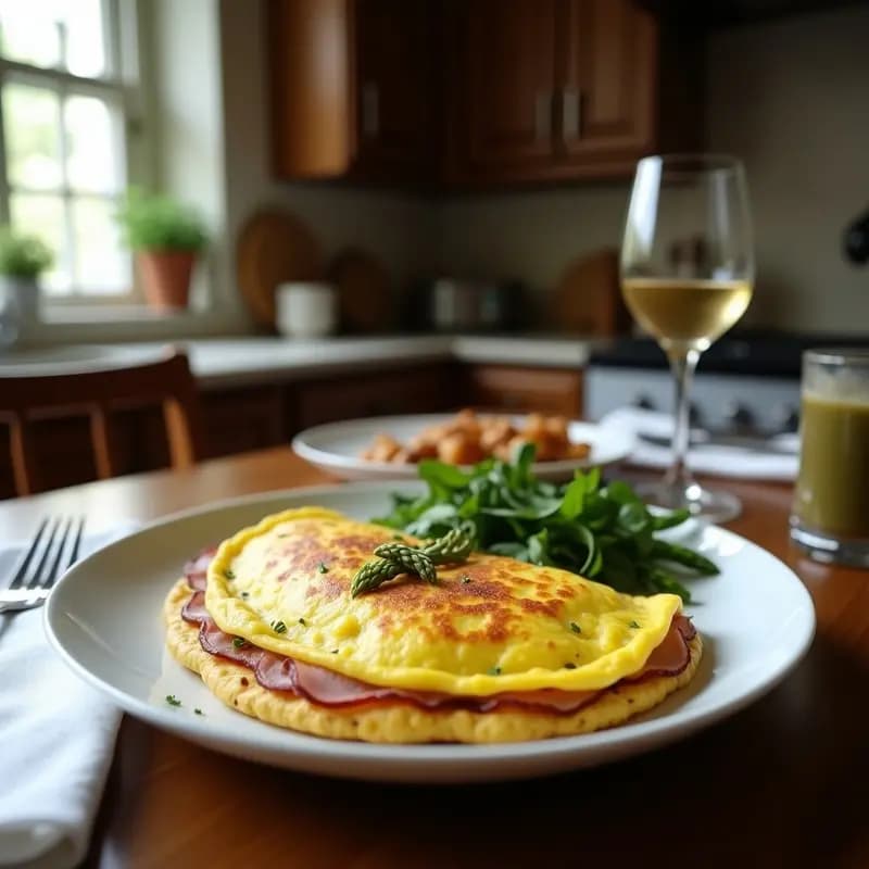 Tortilla de Espárragos Trigeros y Jamón Ibérico: Receta Rápida y Gourmet en 15 Minutos