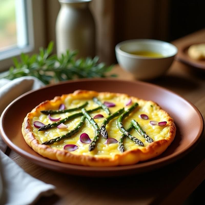 Tortilla de Espárragos Trigos Blancos: Receta en Ollas Superpuestas Sin Vigilar en 20 Minutos