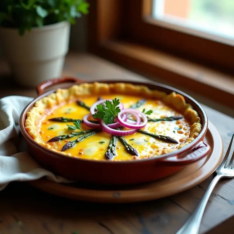 Tortilla de Espárragos Trigos y Huevo al Horno: Receta Tradicional con Textura Perfecta