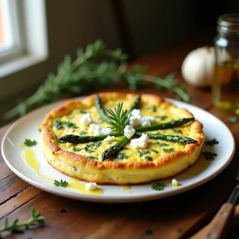Tortilla de Espárragos Trigos y Queso de Cabra: Receta Rápida y Gourmet para Impresionar