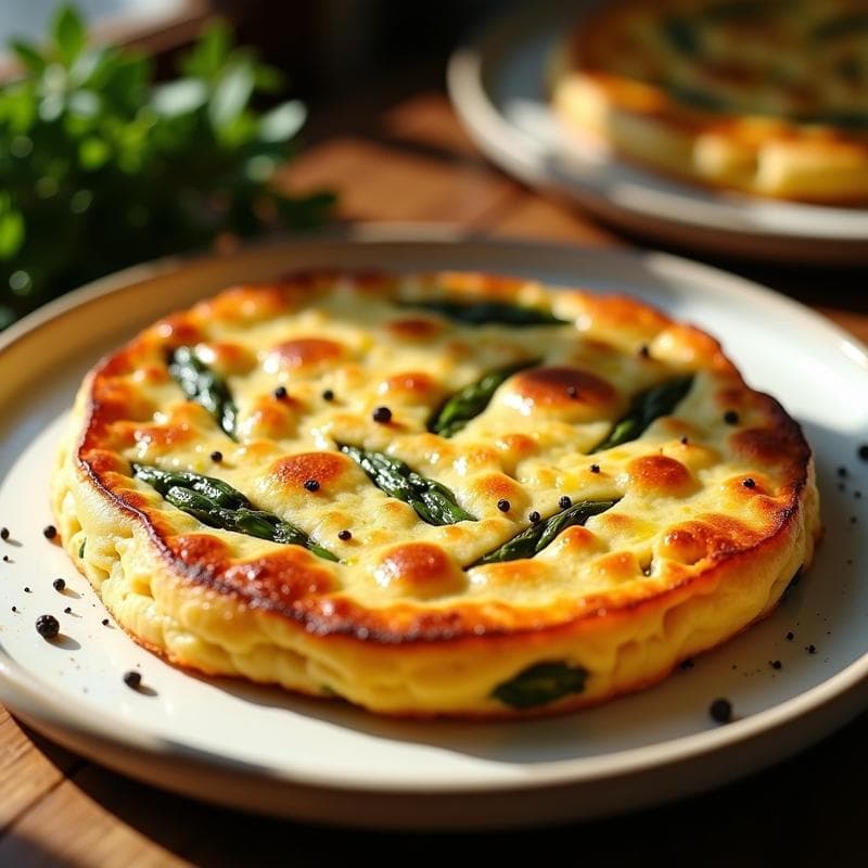 Tortilla de Espárragos Trigos Rojos: Receta en Airfryer con Textura Dorada y Sabores Terrosos