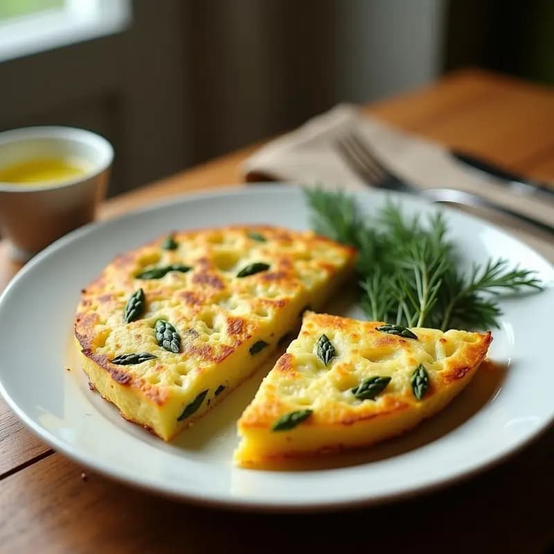 Tortilla de Espárragos Trigos y Sarraceno: Receta Keto en Airfryer en 15 Minutos