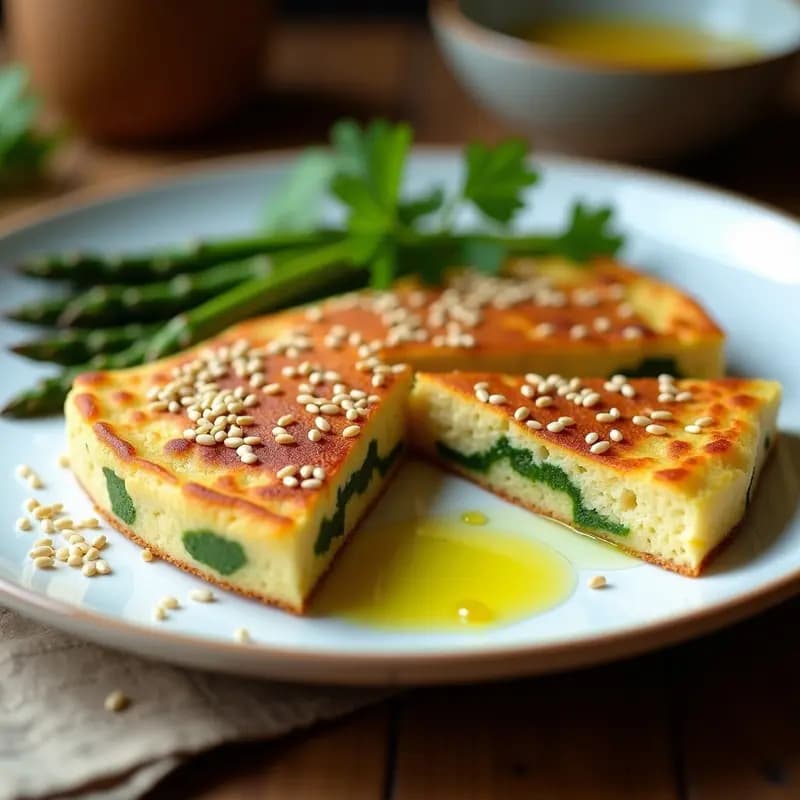 Tortilla de Espárragos Trigos Vegana: Receta en Olla Superpuesta Sin Vigilar
