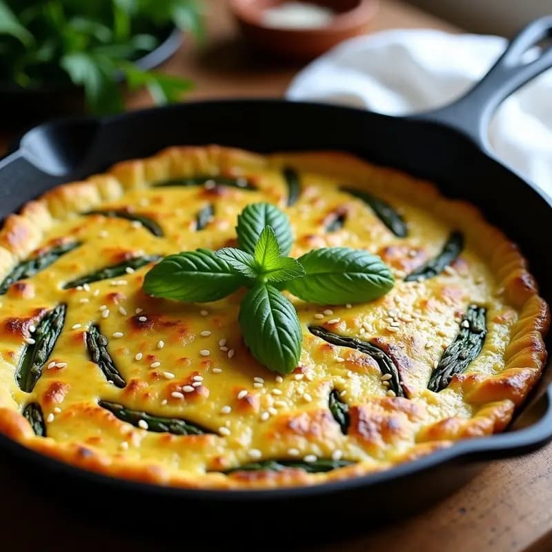 Tortilla de Espárragos Trigos Vegana en Thermomix: Receta Rápida y Alta en Proteína