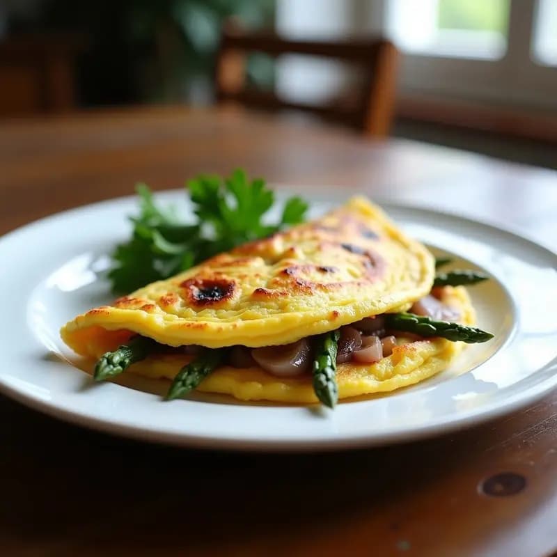 Tortilla de Espárragos Tigre y Huevos: Receta en Thermomix Sin Lactosa en 15 Minutos