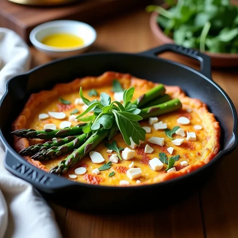 Tortilla de Espárragos Trigueros Ahumados: Receta Gourmet en Sartén Antiadherente