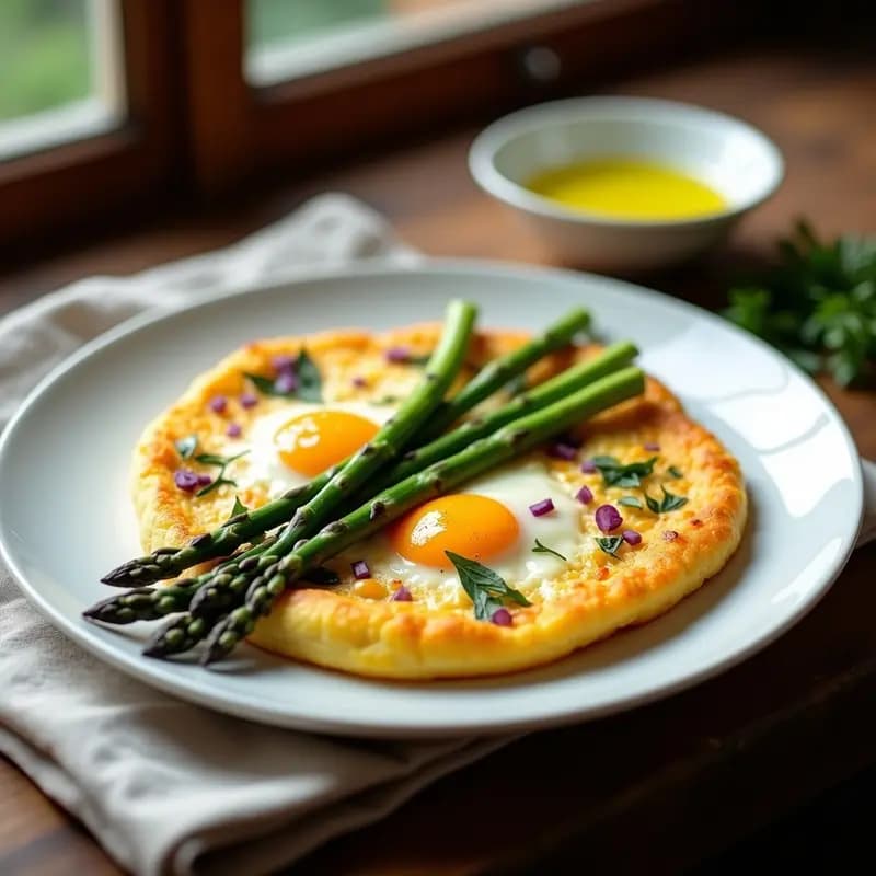 Tortilla de Espárragos Trigueros: Receta en Olla GM con Centro Cremoso en 15 Minutos