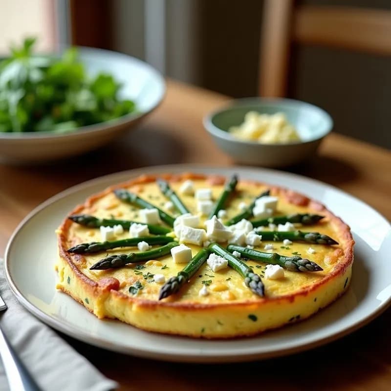 Tortilla de Espárragos Trigueros y Queso de Cabra: Receta Primaveral en 20 Minutos