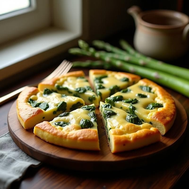 Tortilla de Espárragos Trigueros y Queso Idiazábal: Receta Vasca Rápida y Sin Harina