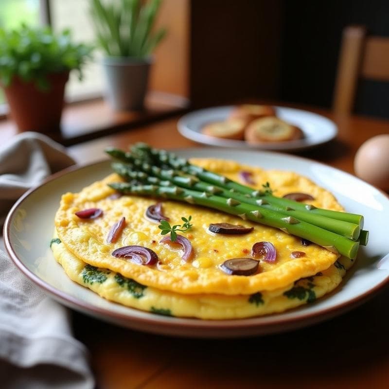 Tortilla de Espárragos Trigueros con Umami: Receta Express en 15 Minutos con Sabor Profundo
