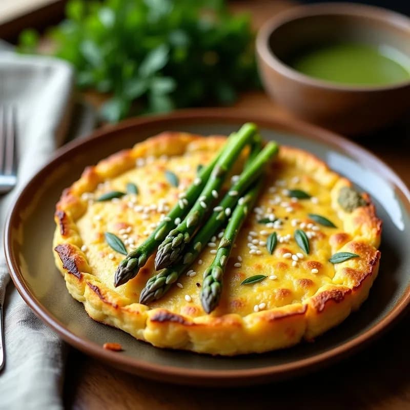 Tortilla de Espárragos Trigueros: Receta Vegana Sin Huevo y Ultra Esponjosa