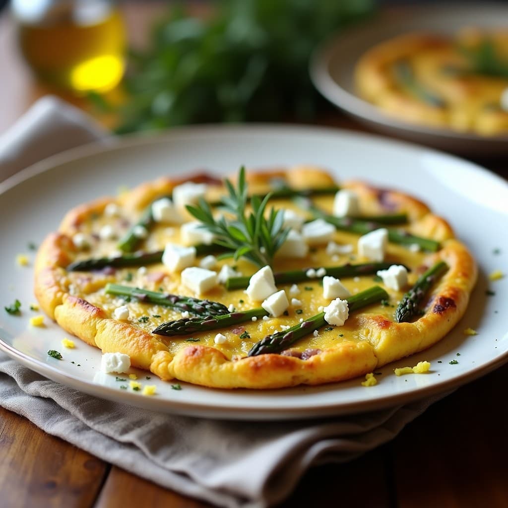 Tortilla de Espárragos Trinity y Queso Feta: Desayuno Keto con Toque Griego en 15 Minutos