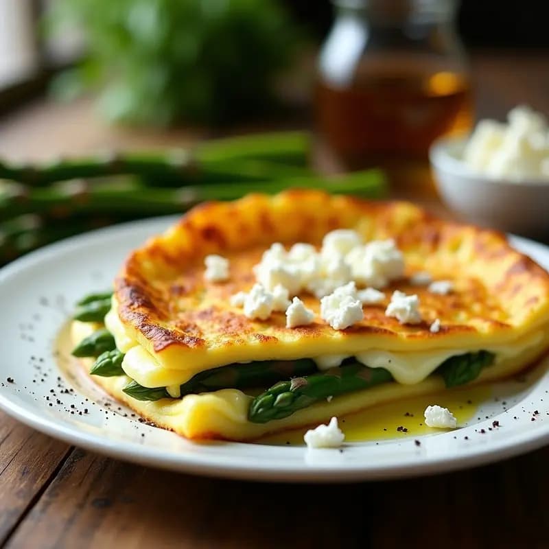 Tortilla de Espárragos Verdes con Huevos Batidos: Receta Rápida y Alta en Proteína para Cualquier Hora