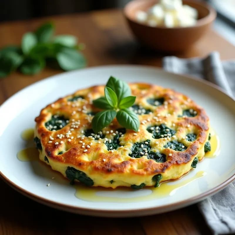 Tortilla de Espinacas y Ajo Negro: Receta en Airfryer Sin Voltear y Ultraesponjosa