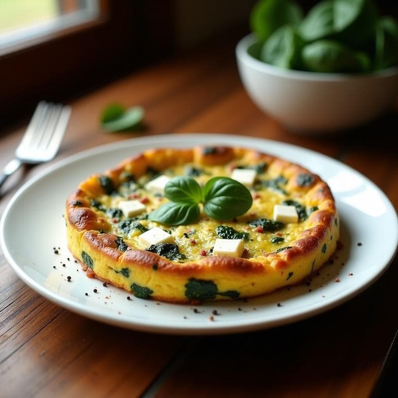 Tortilla de Espinacas y Champiñones en Airfryer: Receta Sin Voltear y Ultra Jugosa