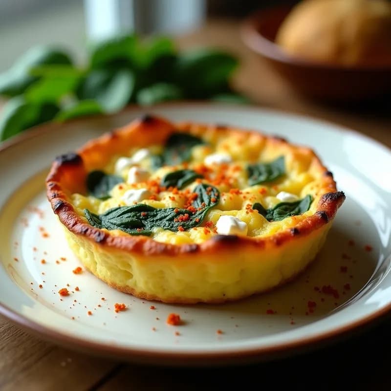Tortilla de Espinacas y Coliflor Ahumada: Receta en Airfryer Sin Voltear en 15 Minutos