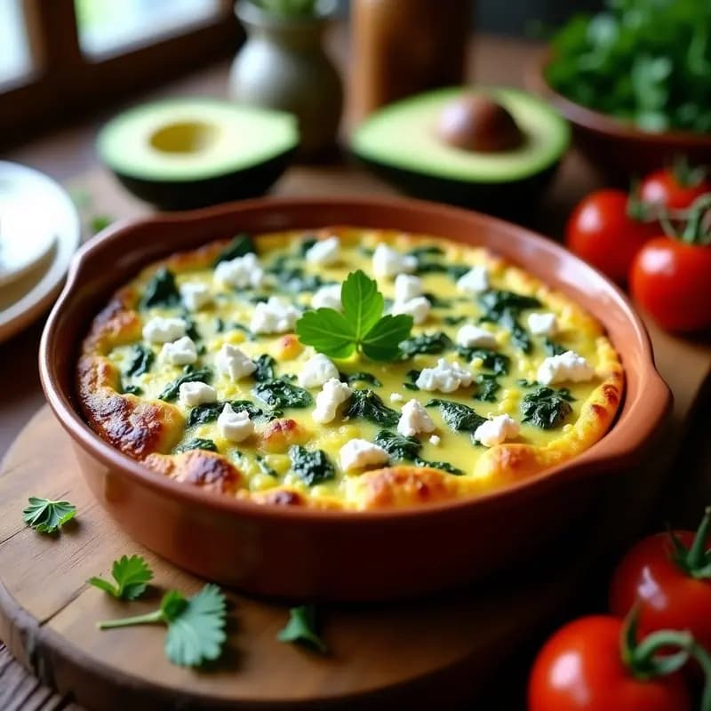 Tortilla de Espinacas y Coliflor al Horno: Receta Ligera y Sin Freír en 25 Minutos