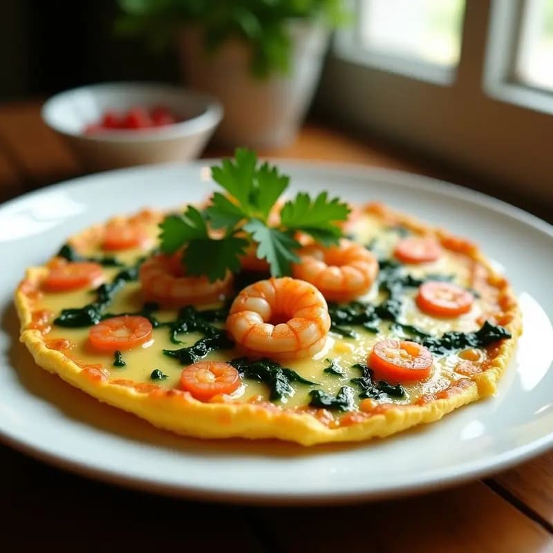 Tortilla de Espinacas y Gambas: Receta Sin Lactosa, Alta en Proteínas y Fácil en 20 Minutos