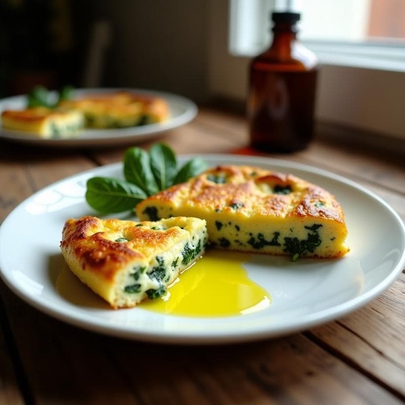 Tortilla de Espinacas y Gorgonzola: Receta en Airfryer con Toque Cremoso y Crujiente