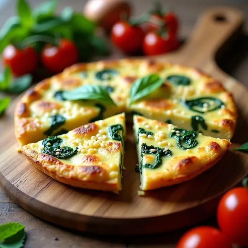 Tortilla de Espinacas y Queso Halloumi: Desayuno Chipriota Alto en Proteínas y Keto