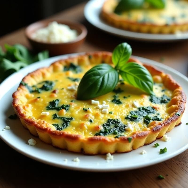 Tortilla de Espinacas y Hierbas Provenzales: Receta en Airfryer Crujiente y Sin Aceite