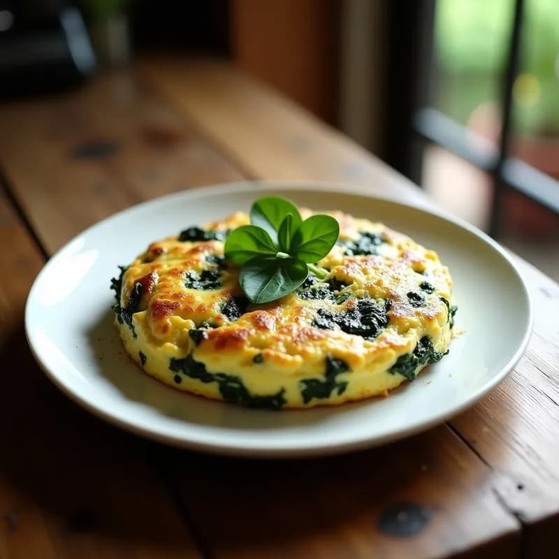Tortilla de Espinacas y Hongos Ostra: Receta en Airfryer Sin Voltear y Alta en Hierro