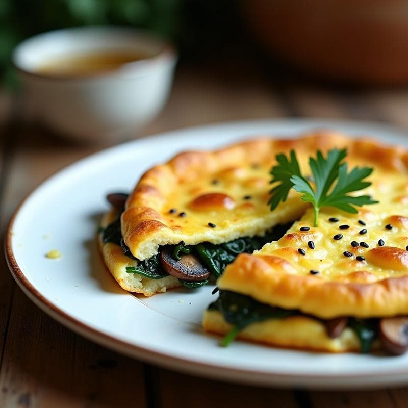 Tortilla de Espinacas y Hongos Shitake en Thermomix: Receta Ultra Cremosa y Sin Lactosa