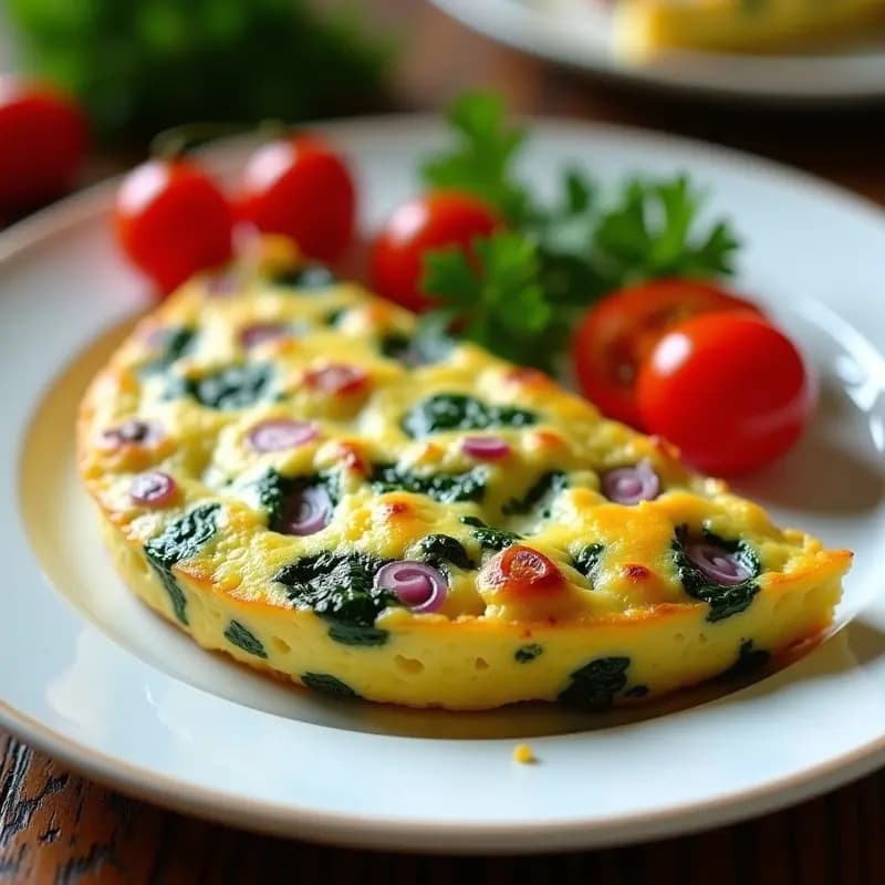 Tortilla de Espinacas y Huevos: Receta Fácil en Air Fryer en 15 Minutos